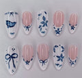 10 Pçs Unhas Postiças Cobertura Completa Amêndoa