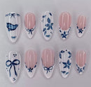 10 Pçs Unhas Postiças Cobertura Completa Amêndoa