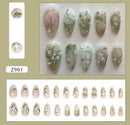 10 Pçs Unhas Postiças Cobertura Completa Amêndoa