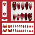 10 Pçs Unhas Postiças Cobertura Completa Amêndoa