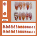 10 Pçs Unhas Postiças Cobertura Completa Amêndoa
