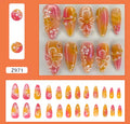 10 Pçs Unhas Postiças Cobertura Completa Amêndoa