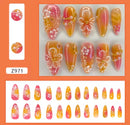 10 Pçs Unhas Postiças Cobertura Completa Amêndoa