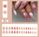 10 Pçs Unhas Postiças Cobertura Completa Amêndoa