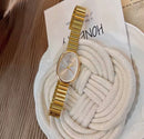 Relógio Feminino Elegante Com Pulseira De Ouro, estilo ins vintage e luxuoso
